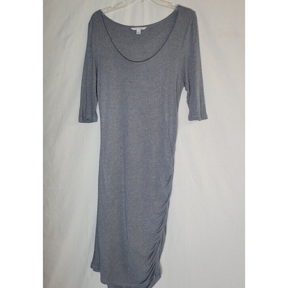 Banana Republic Size‎ XL T-Shirt Dress Gathered on one side Gray Knee Length